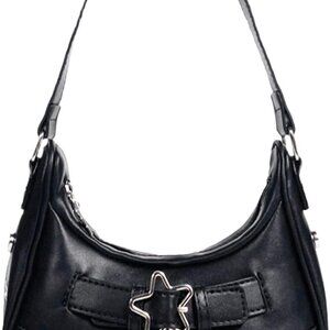 Y2K Purse Small Faux Leather Star Studded Vintage Shoulder Bag for Women